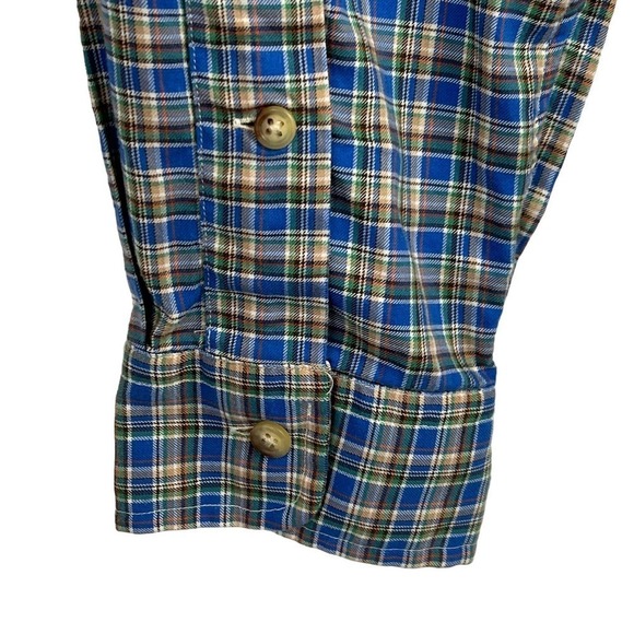 Ralph LAUREN CASUAL LONG SLEEVE COTTON BUTTON DOWN SHIRT BLUE MULTI PLAID MEDIUM - Picture 7 of 13